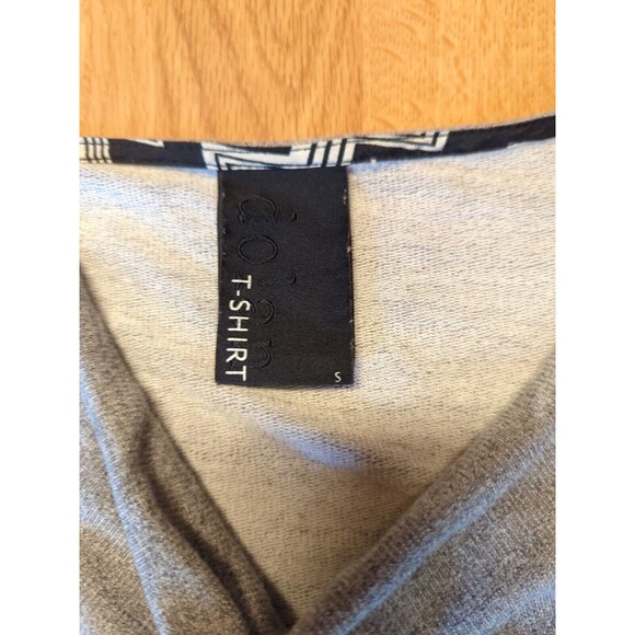 Anthropologie Dolan Port Maria T Shirt  Dress Small Gray Floral Embroidered - Picture 3 of 6